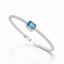 Blue Sapphire & Diamond Bracelet in 18K White Gold-Saleh Sallom