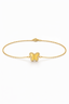 Butterfly American Diamond Bracelet in Gold-Plated Sterling Silver-Saleh Sallom