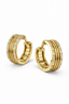 American Diamond Multi-Row Hoop Earrings in Gold-Plated Sterling Silver-Saleh Sallom