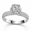 Round Solitaire Diamond Ring with Triple Pavé Band | 1.20 Carat | VS1 | White Gold | Saleh Sallom-Saleh Sallom