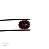 Natural Rhodolite Garnet – Certified by GIA | 3.29 Carats | Purplish Red | Report No. 2487354177