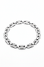 American Diamond Link Bracelet in Rhodium-Plated Sterling Silver-Saleh Sallom