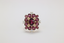 Imperial Crimson Bloom Ring – 18K White Gold Garnet & Diamond Statement Ring-Saleh Sallom