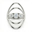 Natural Three-Stone Diamond Ring | 0.75 Ct | Modern Open Band Design | Saleh Sallom Jewelry-Saleh Sallom