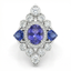 Natural Tanzanite & Diamond Ring | 6.48 Ct Diamonds | High Jewelry Statement | Saleh Sallom-Saleh Sallom