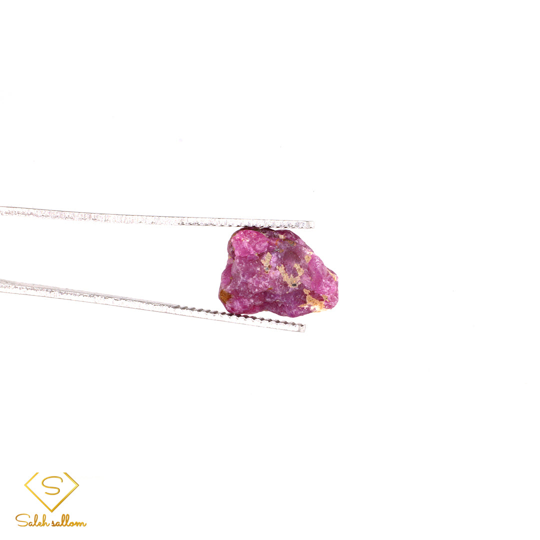 15.69 Ct Natural Ruby Rough Crystal – Unheated Purplish Red Tanzania Ruby Specimen Secondary image