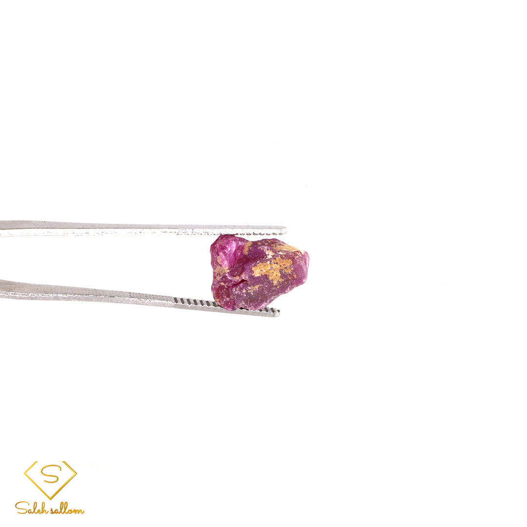 15.69 Ct Natural Ruby Rough Crystal – Unheated Purplish Red Tanzania Ruby Specimen