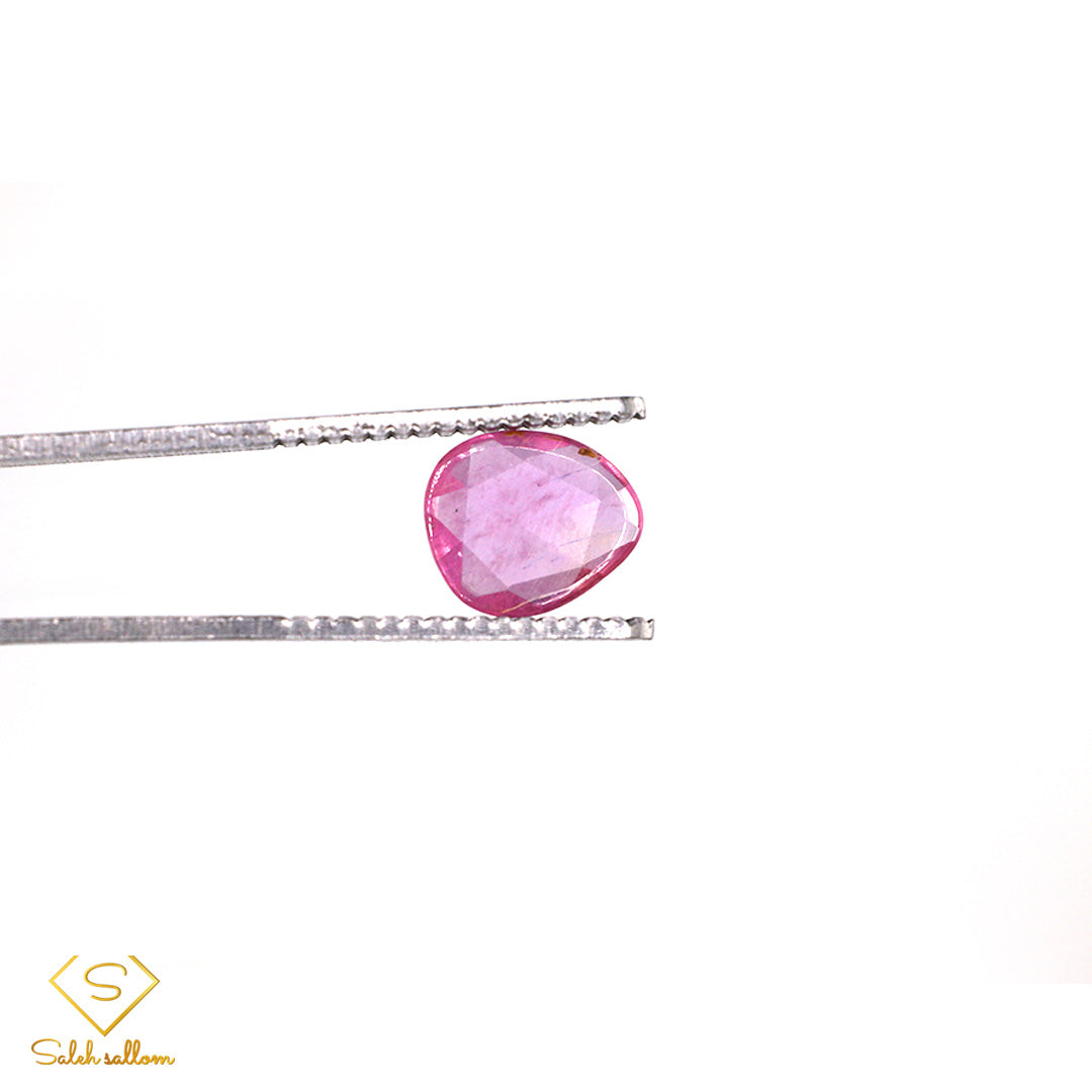 1.65 Ct Natural Pink Sapphire | Heated & Glass-Filled African Sapphire | Pear Cut Gemstone