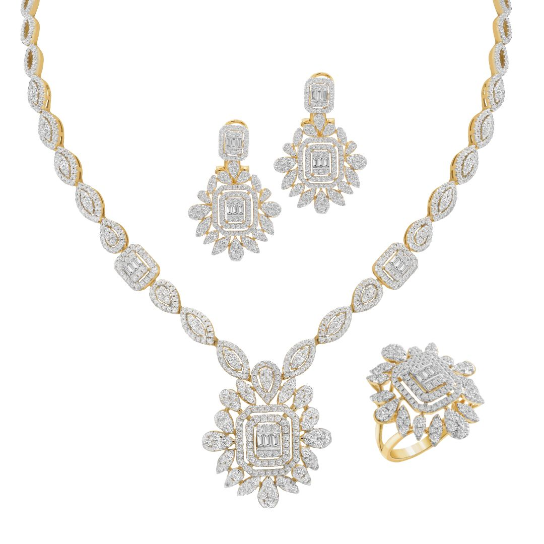 Saleh Sallom | Natural Diamond Set | 54.83 gms Gold