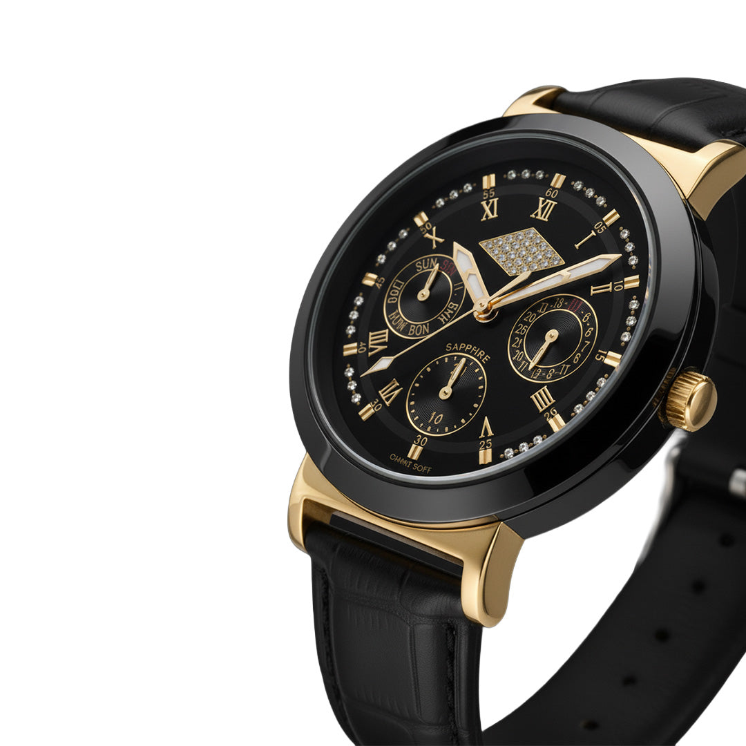 Natural Diamond Watch – 0.366 ctw | Swiss-made Movement | Italian Leather Strap