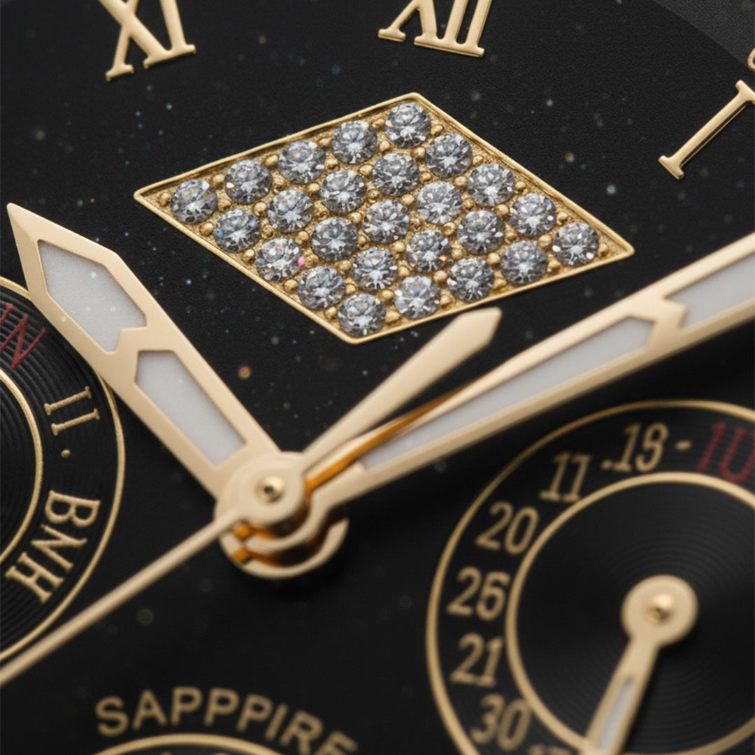 Natural Diamond Watch – 0.366 ctw | Swiss-made Movement | Italian Leather Strap