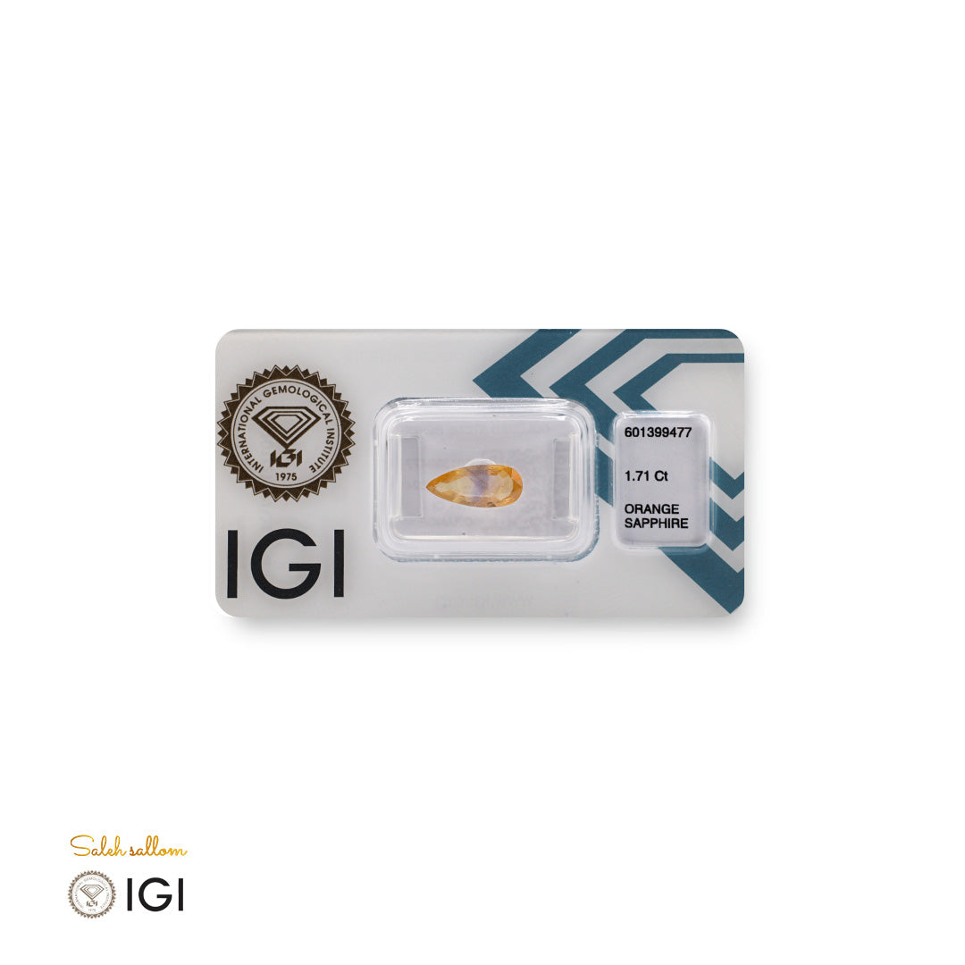 Yellow Sapphire with Lead Glass – Certified by IGI | 2.07 Carats | Report No. 601399953