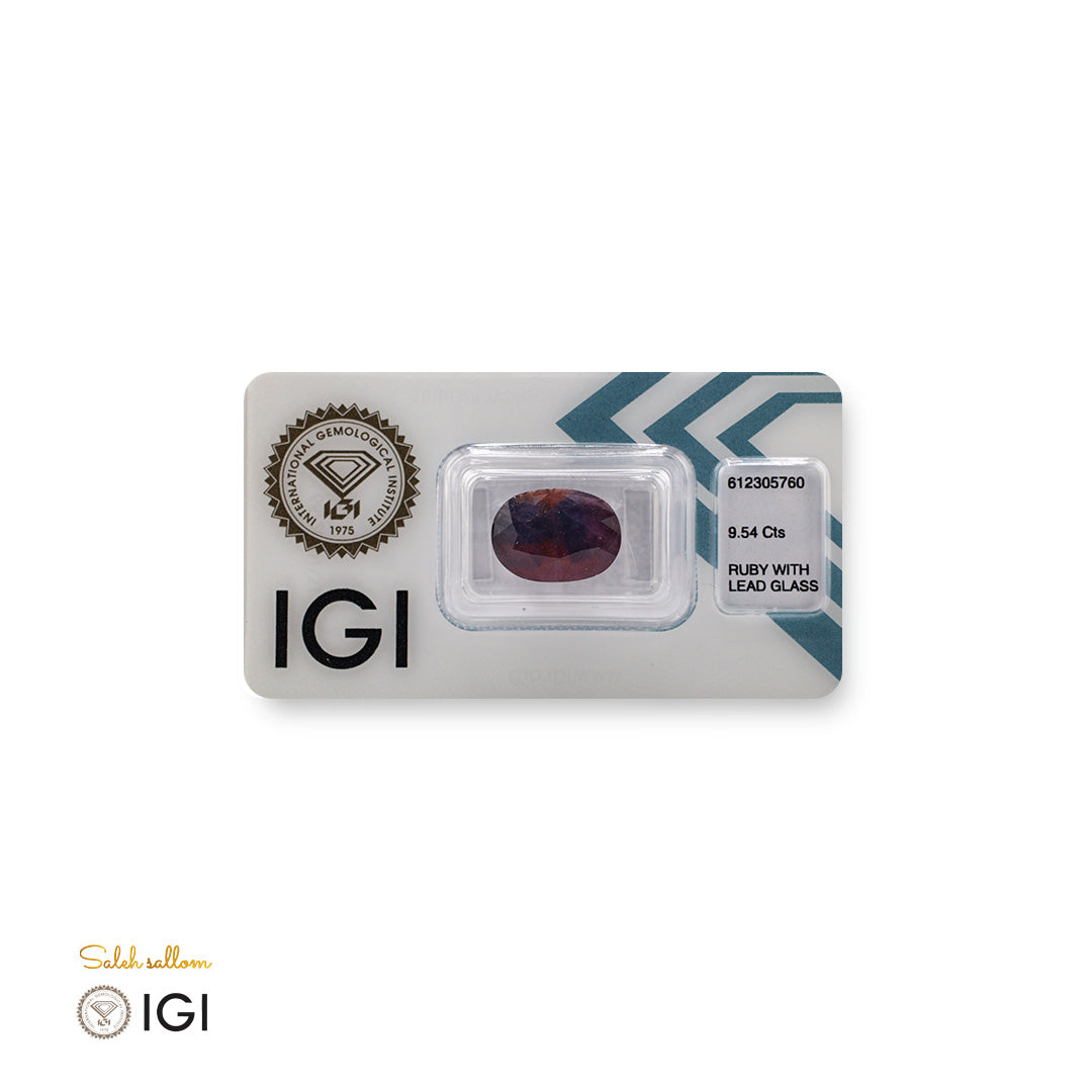 Ruby with Lead Glass – Certified by IGI | 9.54 Carats | Report No. 612305760