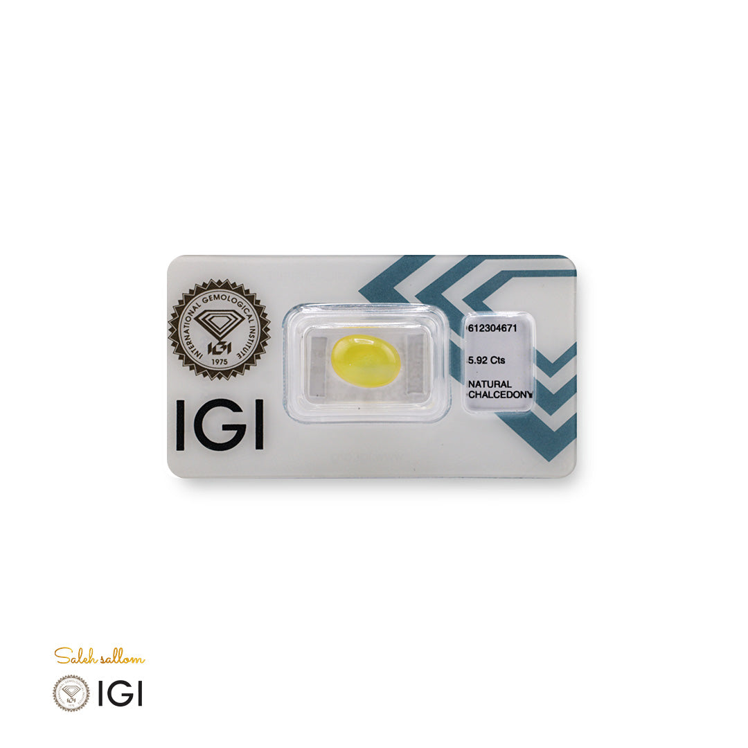 Natural Chalcedony – Certified by IGI | 5.92 Carats | Report No. 612304671