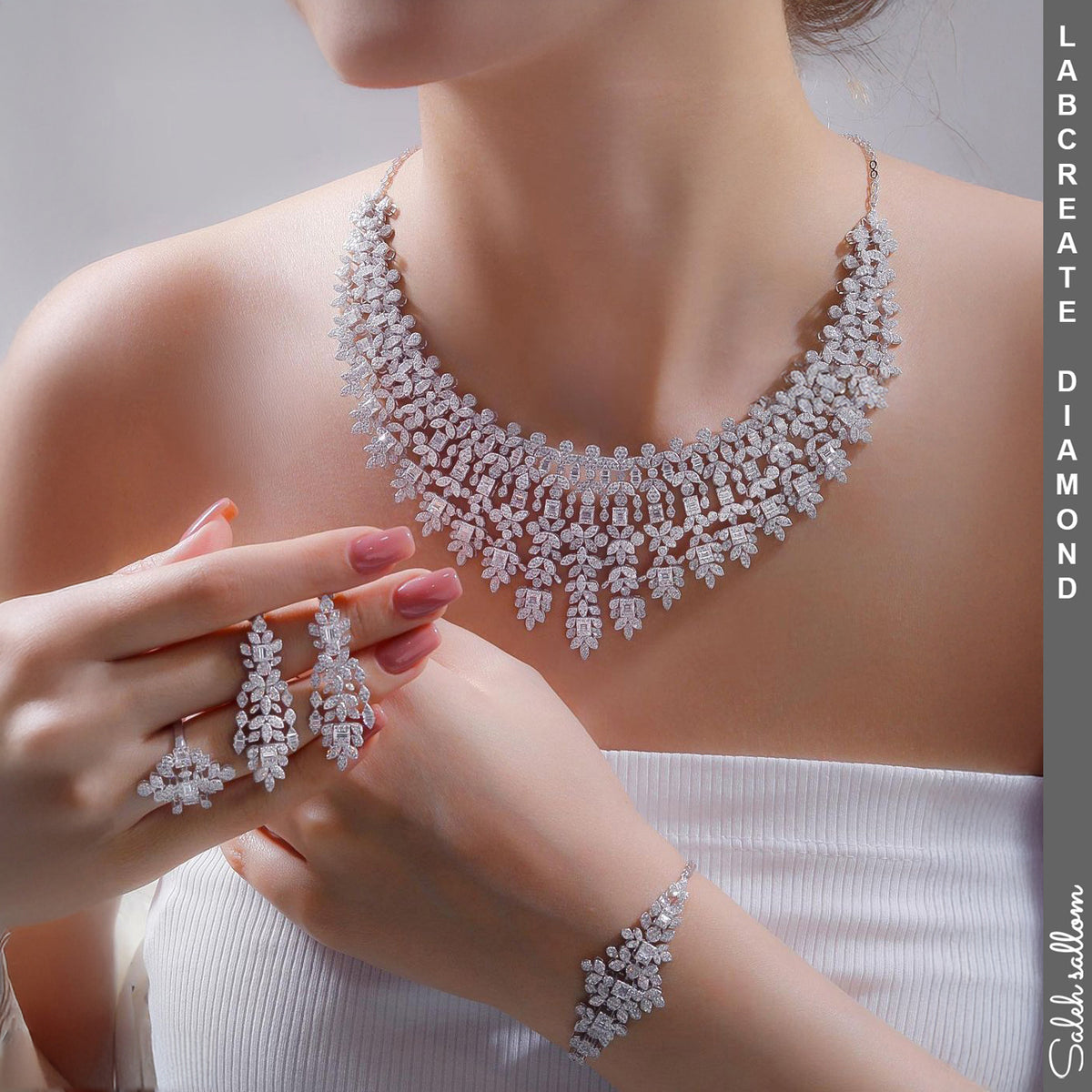 Saleh Sallom | Lab Created Diamonds Set  | 15 CT