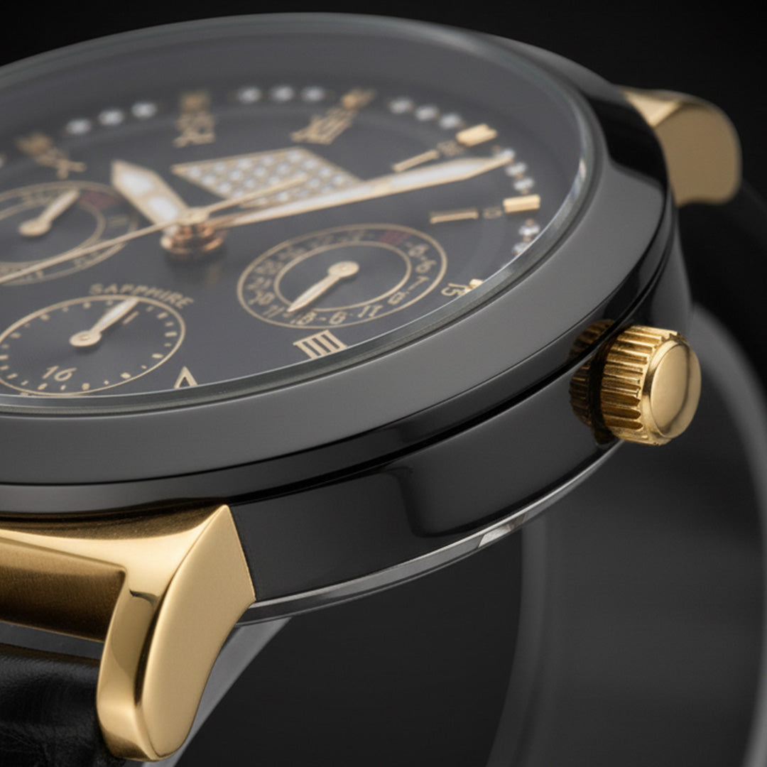 Natural Diamond Watch – 0.366 ctw | Swiss-made Movement | Italian Leather Strap