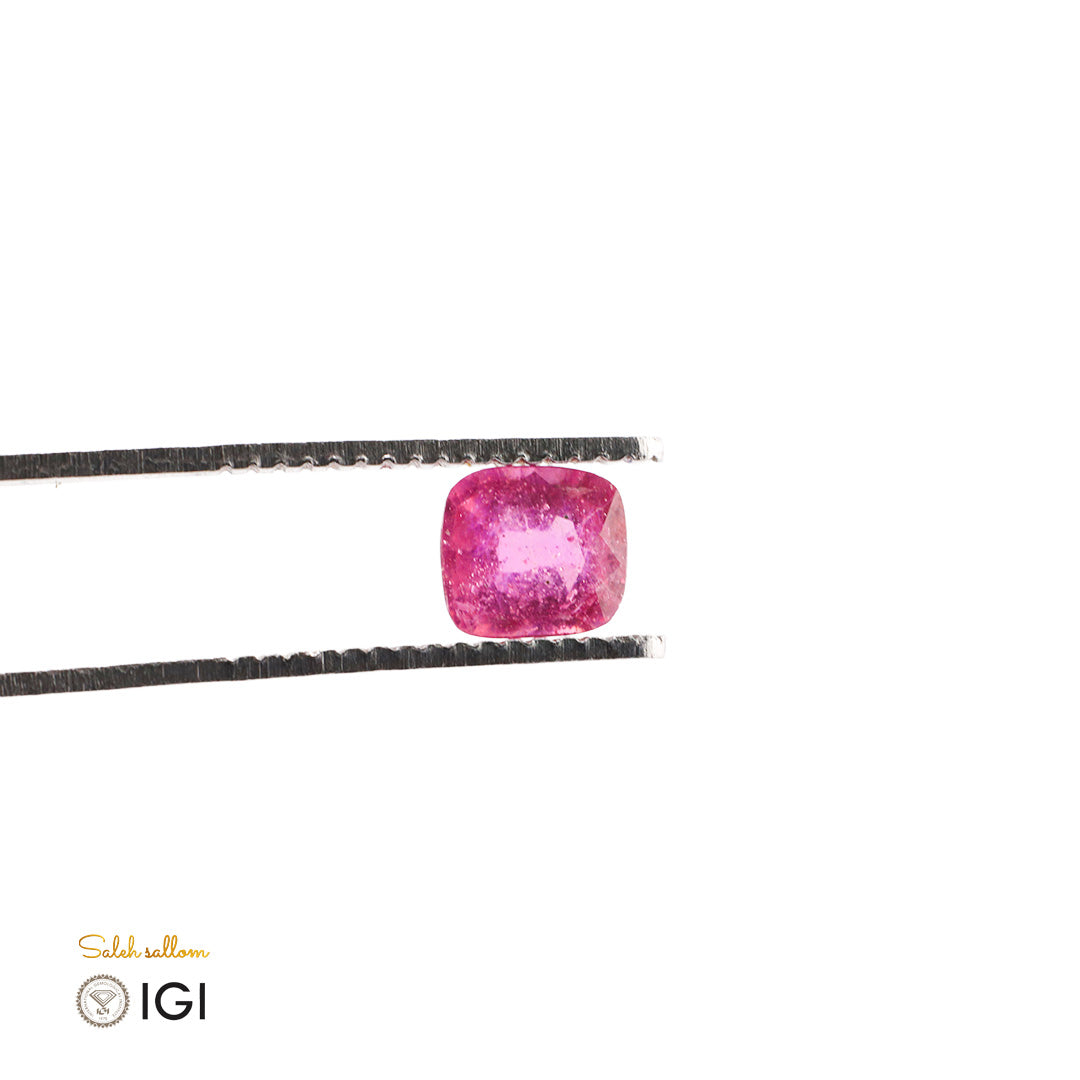 Pink Sapphire with Lead Glass – Certified by IGI | 1.76 Carat | Report No. 601399506