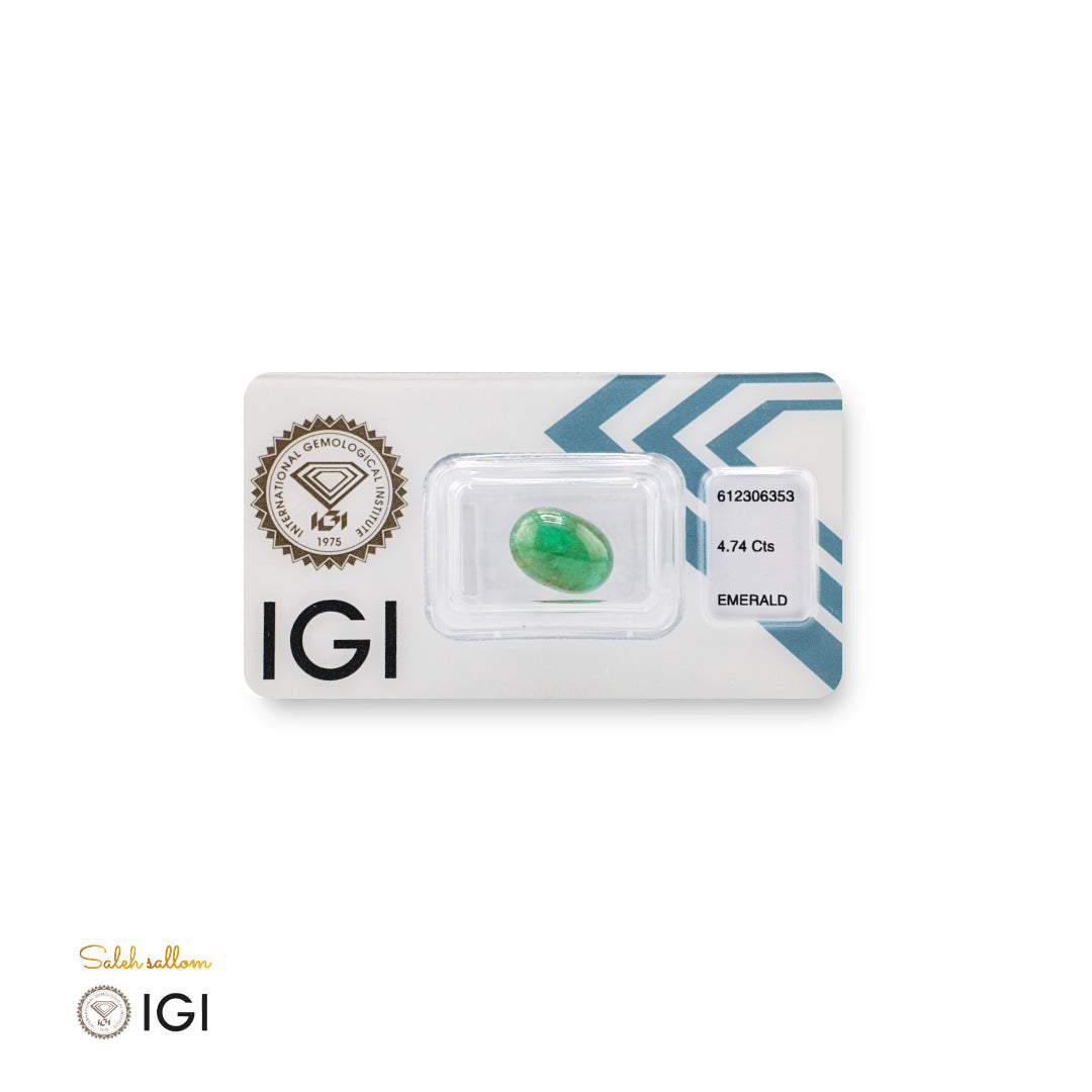 Natural Emerald – Certified by IGI | 4.74 Carats | Report No. 612306353