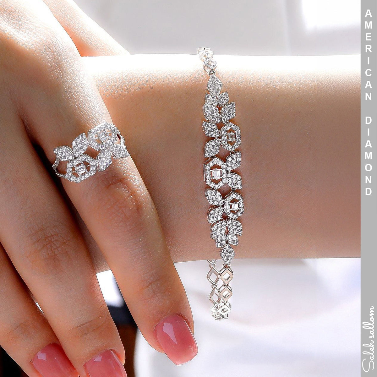 Silvarodium  | American Diamond  Set | 12 G