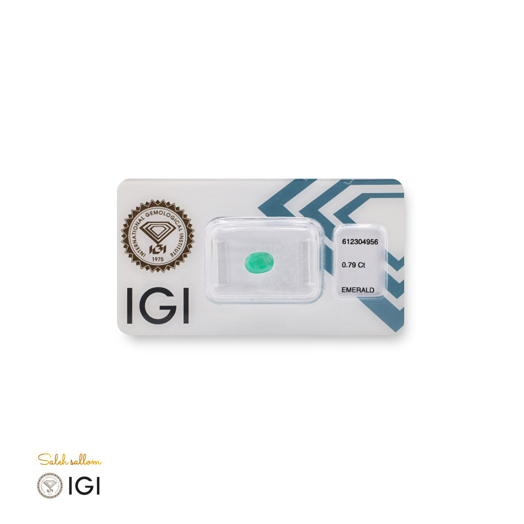 Natural Emerald – Certified by IGI | 0.79 Carats | Report No. 612304956