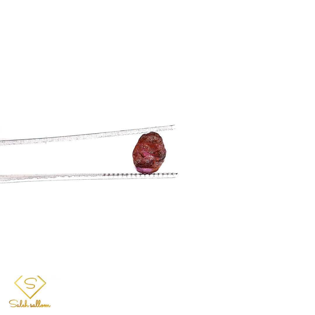 3.86 Ct Natural Purple-Red Ruby Rough Crystal | Unheated Madagascar Ruby Collector Gemstone Secondary image