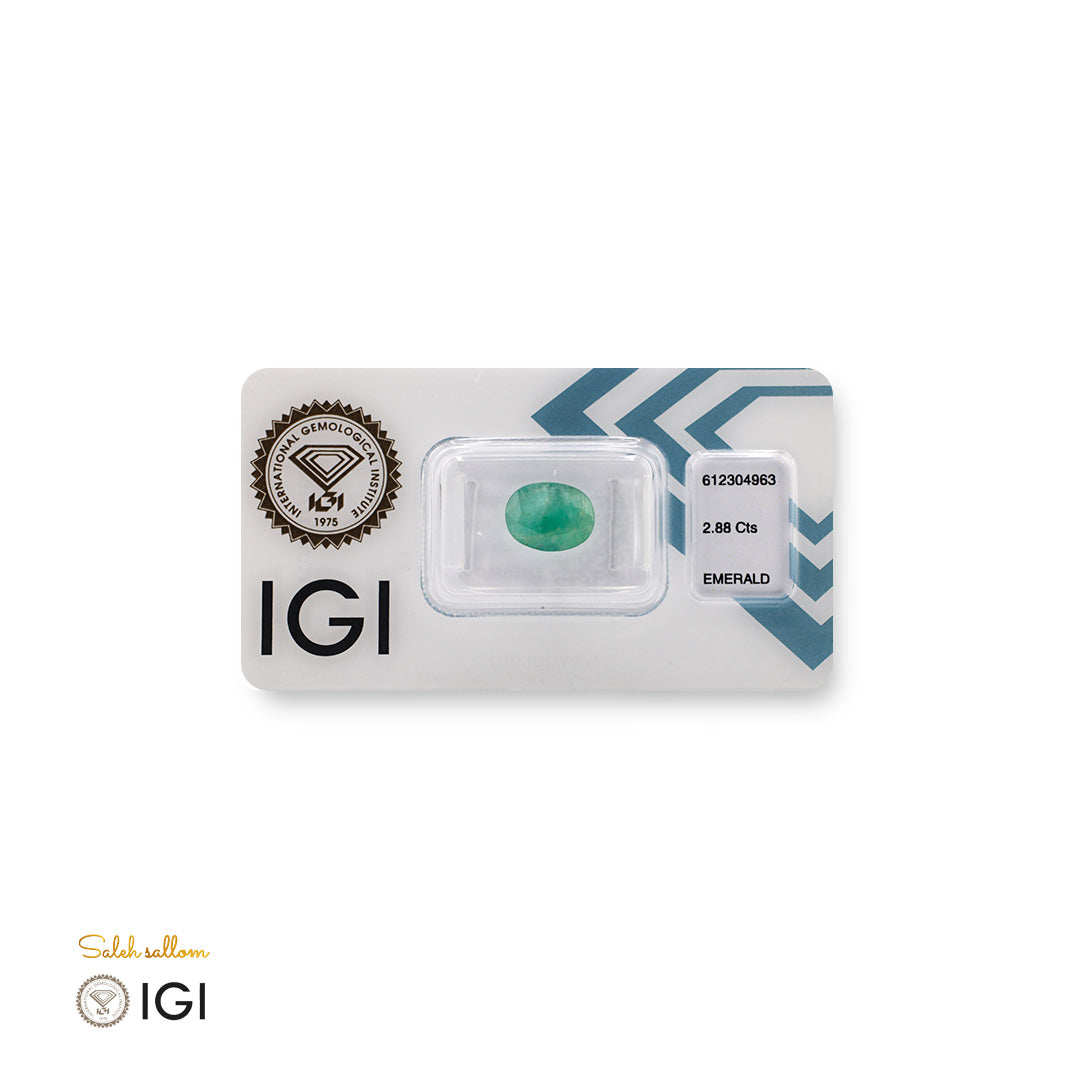 Natural Emerald – Certified by IGI | 2.88 Carats | Report No. 612304963