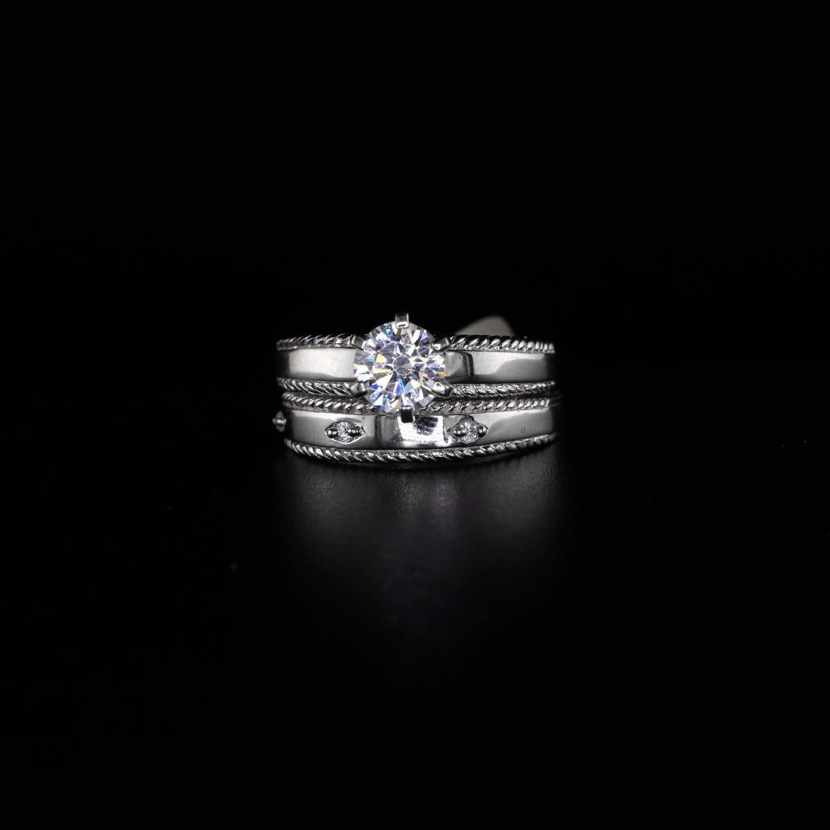 SILVARODIUM RING BY SALEH SALLOM