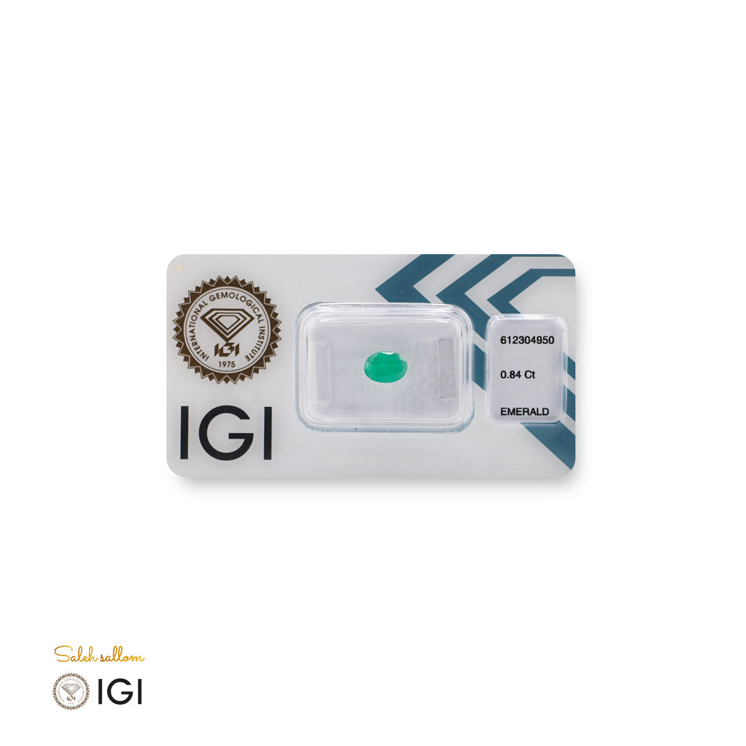 Natural Emerald – Certified by IGI | 0.84 Carats | Report No. 612304950