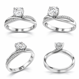 Elegant 1.1 CT Round Diamond Engagement Ring in 18K White Gold – IGI Certified-Saleh Sallom