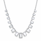 Lab-Grown Sapphire & Lab-Grown Diamond Necklace in 18K White Gold – IGI Certified-Saleh Sallom