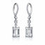 Emerald-Cut Lab-Grown Diamond Drop Earrings in 14K White Gold-Saleh Sallom