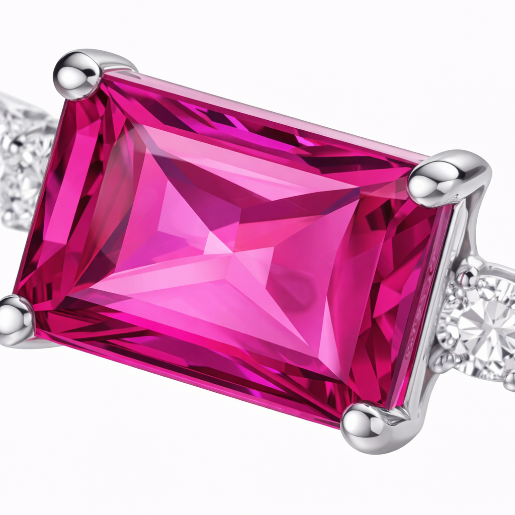 Pink Sapphire & Diamond Tennis Bracelet in 18K White Gold-Saleh Sallom