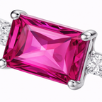 Pink Sapphire & Diamond Tennis Bracelet in 18K White Gold-Saleh Sallom