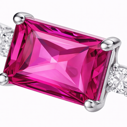 Pink Sapphire & Diamond Tennis Bracelet in 18K White Gold-Saleh Sallom