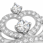 Lab-Created Diamond Crown Ring in 14K White Gold-Saleh Sallom