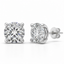 Round Brilliant Lab-Created Diamond Stud Earrings in 14K White Gold-Saleh Sallom