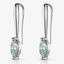 Round Brilliant Lab-Created Diamond Drop Earrings in 14K White Gold-Saleh Sallom