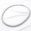Round-Cut Lab-Created Diamond Tennis Necklace in 14K White Gold-Saleh Sallom