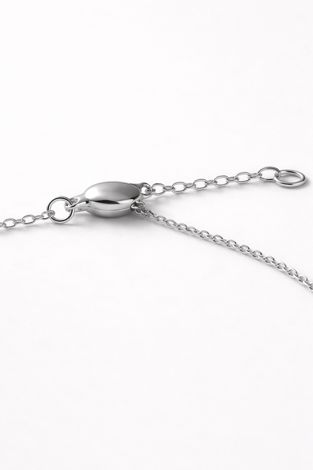 Heart American Diamond Bracelet in Rhodium-Plated Sterling Silver-Saleh Sallom