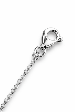 Floral American Diamond Bracelet in Rhodium-Plated Sterling Silver-Saleh Sallom