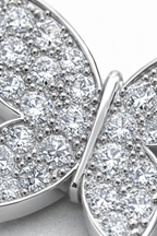 American Diamond Floral Bracelet in Rhodium-Plated Sterling Silver-Saleh Sallom