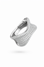 American Diamond Pavé Wave Ring in Rhodium-Plated Sterling Silver-Saleh Sallom