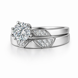 Rhodium-Plated Sterling Silver (Couple Set)-Saleh Sallom