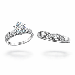 Rhodium-Plated Sterling Silver (Couple Set)-Saleh Sallom