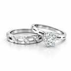 Rhodium-Plated Sterling Silver (Couple Set)-Saleh Sallom