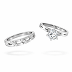 Rhodium-Plated Sterling Silver (Couple Set)-Saleh Sallom