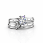 Rhodium-Plated Sterling Silver (Couple Set)-Saleh Sallom