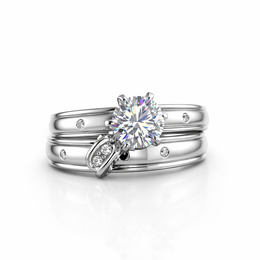 Rhodium-Plated Sterling Silver (Couple Set)-Saleh Sallom
