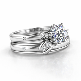 Rhodium-Plated Sterling Silver (Couple Set)-Saleh Sallom