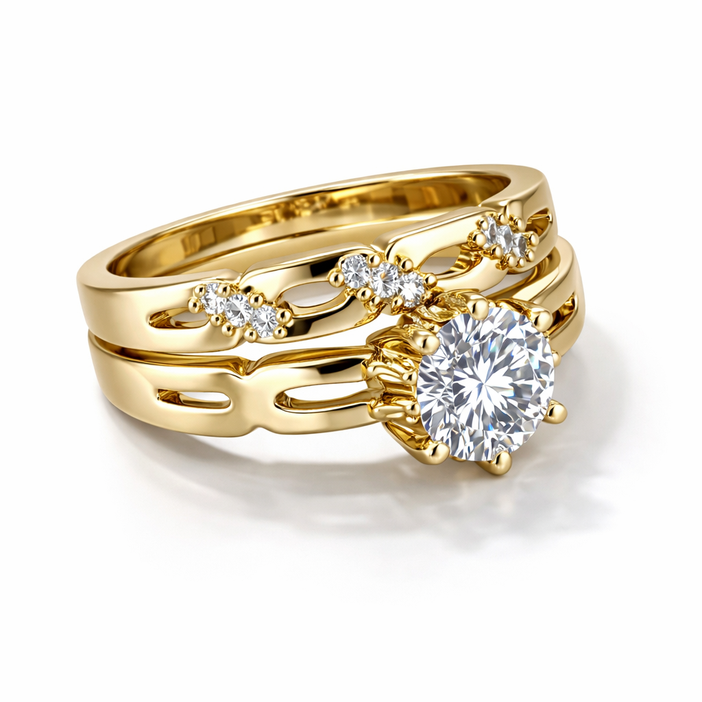 Gold-Plated Sterling Silver (Couple Set)-Saleh Sallom